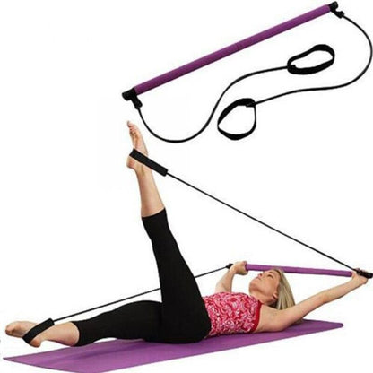 Pilates Squat Resistance Bar with Bands